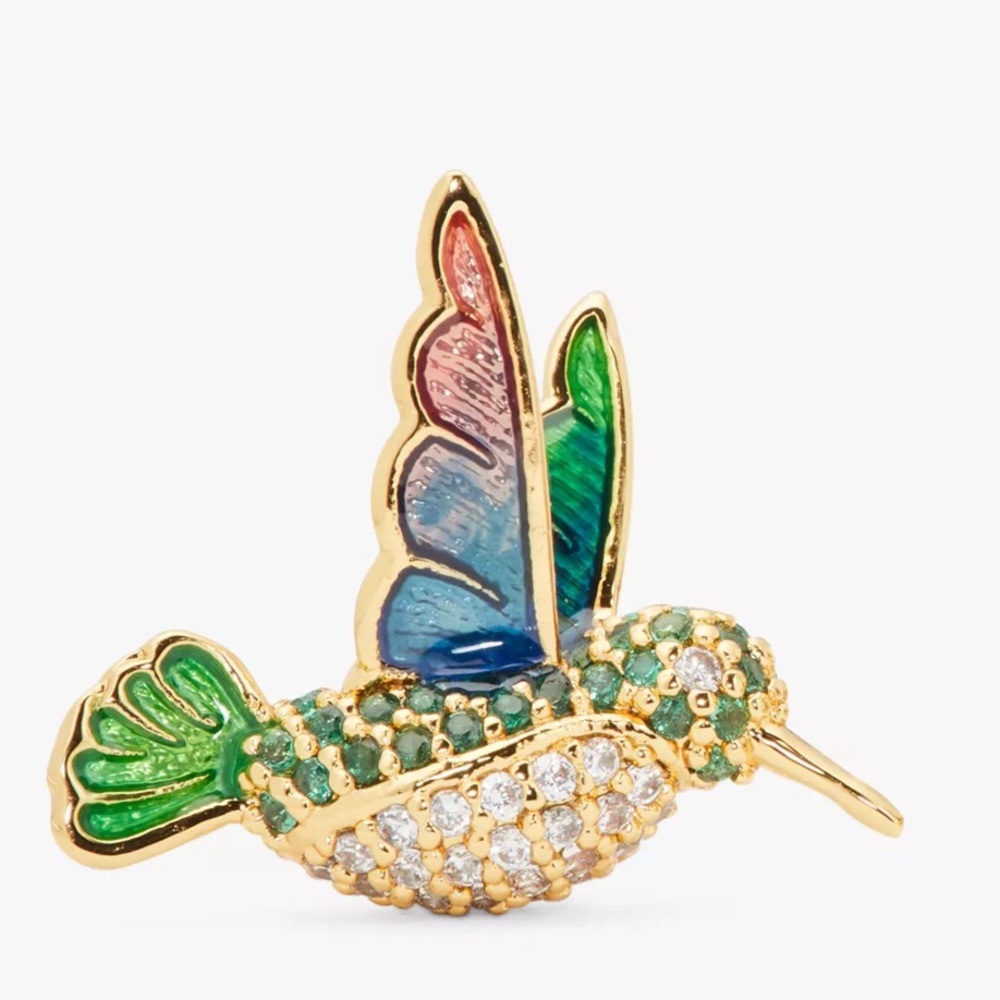 Kate Spade gold hummingbird earrings - Picture 2 of 2